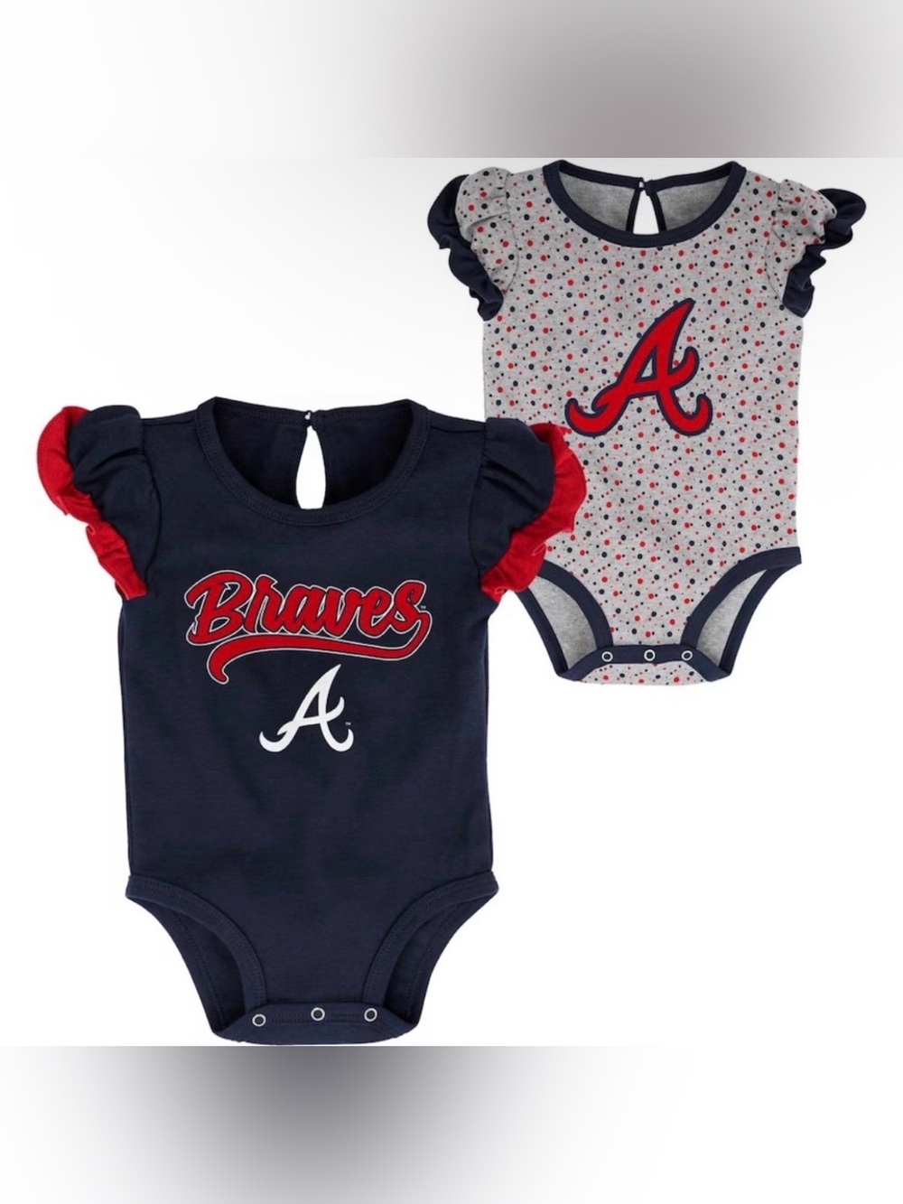 Braves Logo Baby Onesie set of two